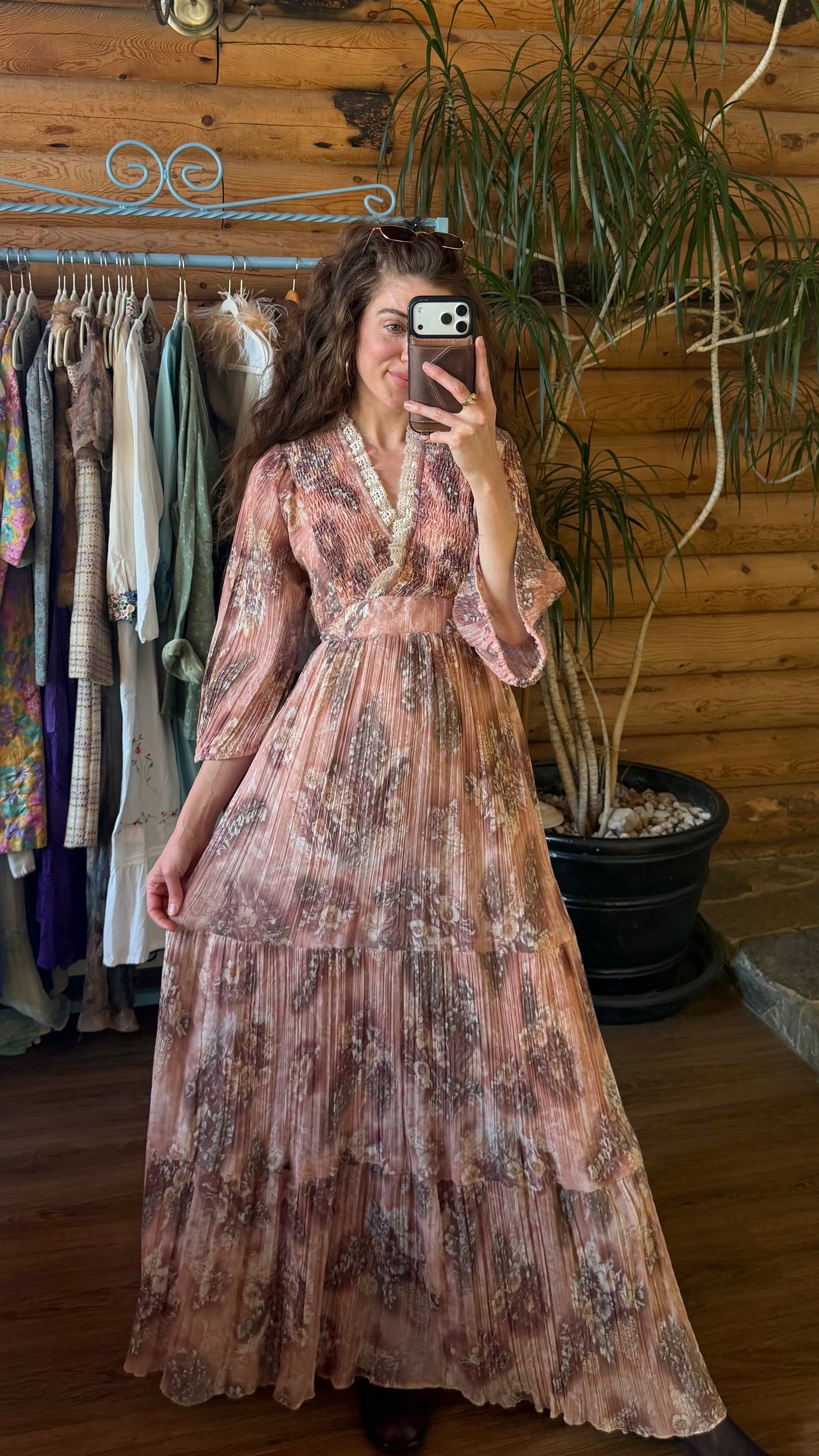 1970’s Dusty Rose Prairie Dress