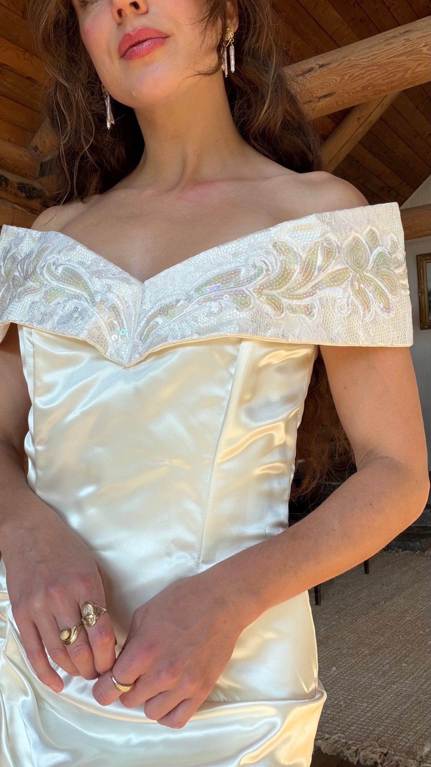90s JM Gunne Sax Bridal Gown