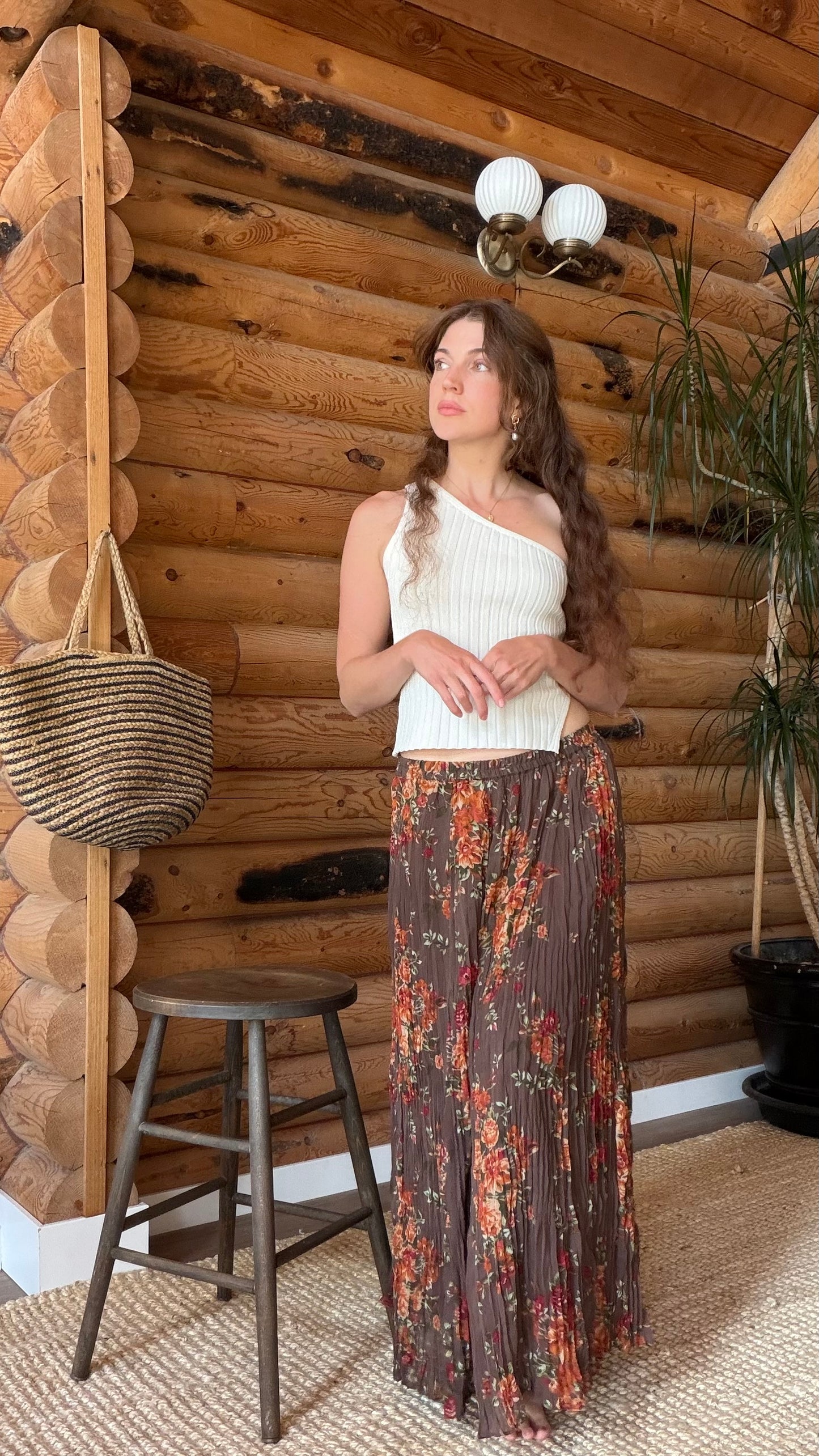 Chocolate Cottage Garden Maxi Skirt