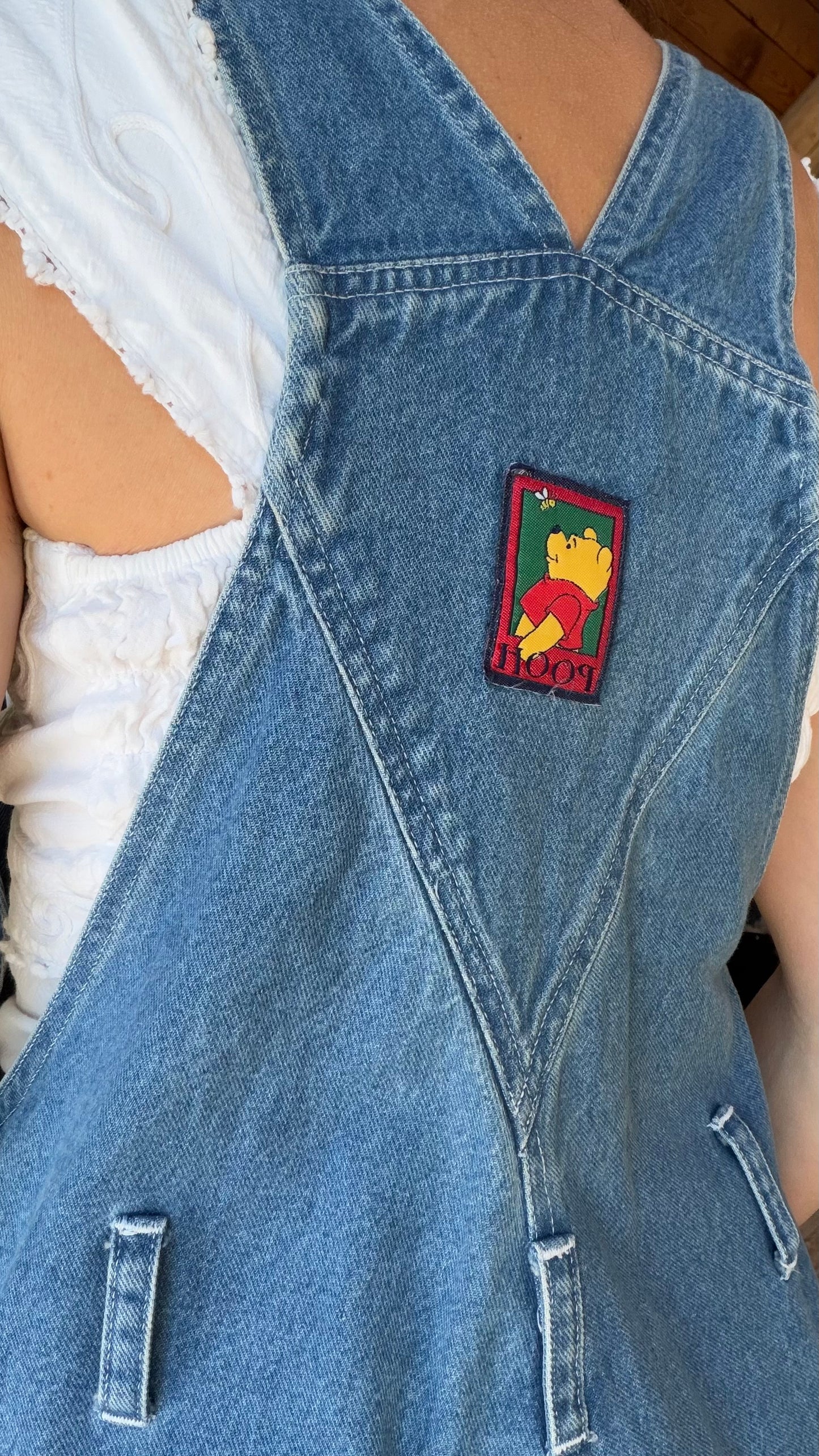 90s Winnie the Pooh Embroidered Denim Overalls