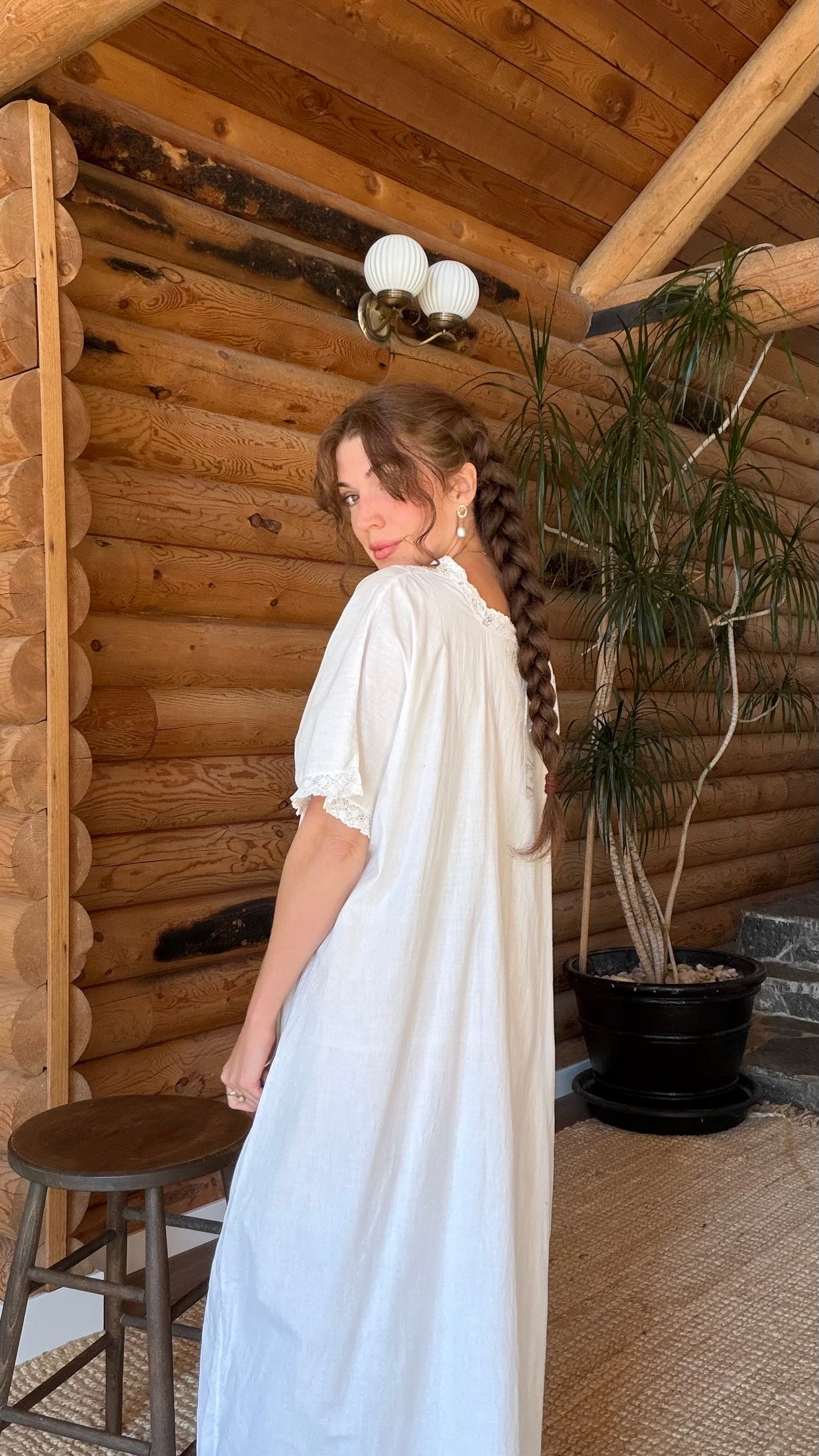 Edwardian Lace Heirloom Cotton Dress