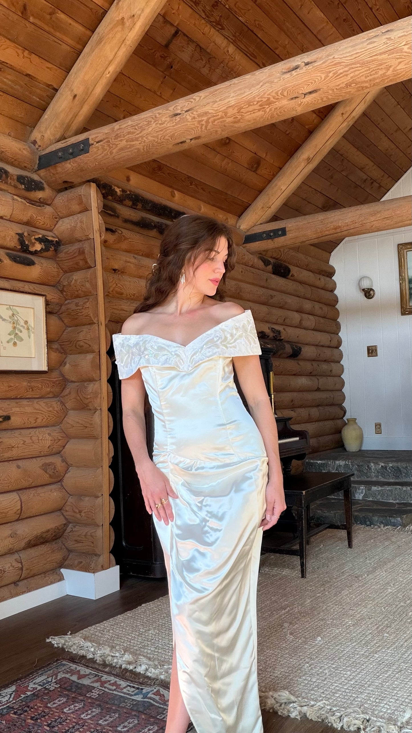 90s JM Gunne Sax Bridal Gown