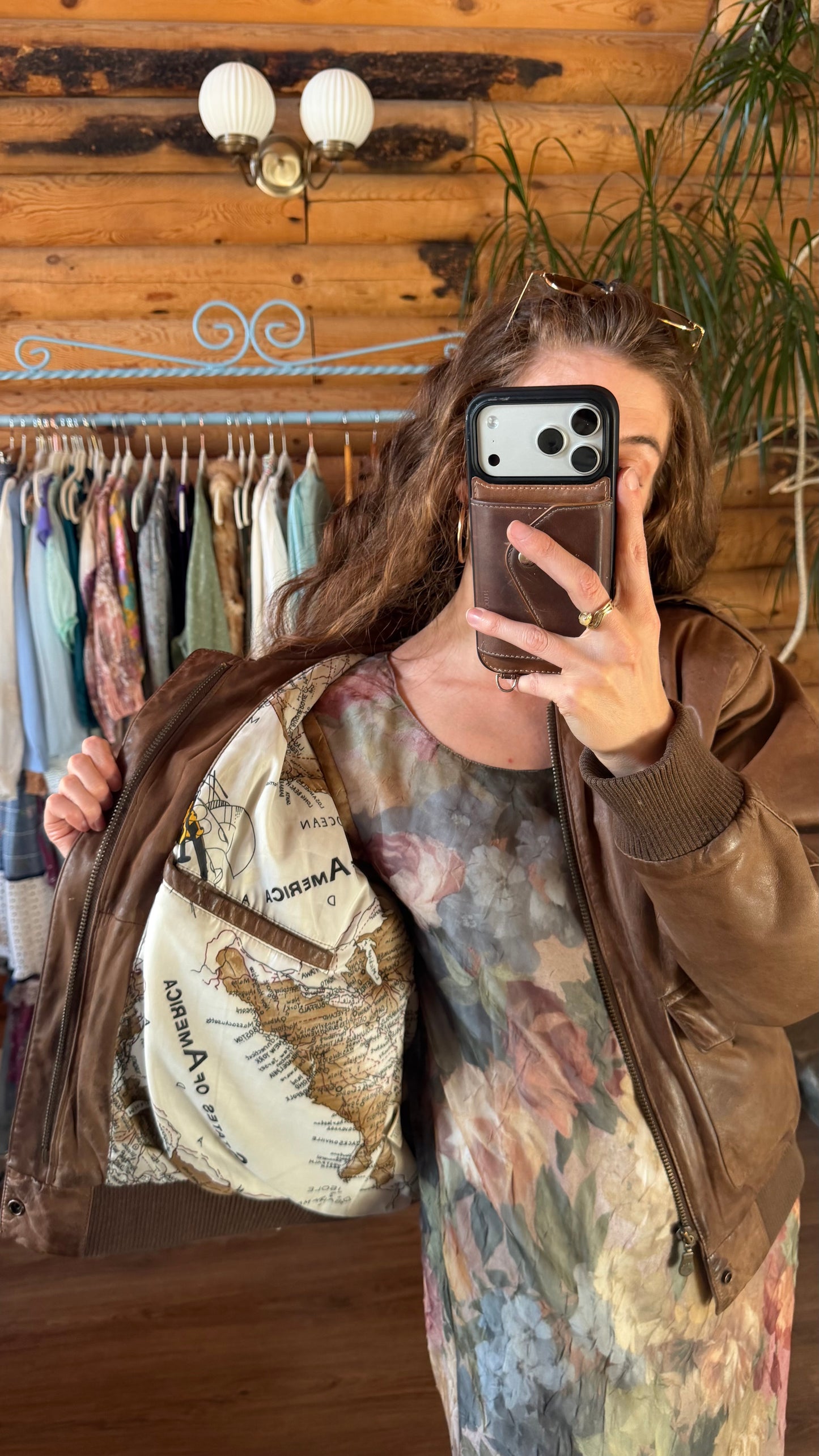 Buttery Chocolate Leather Bomber Jacket
