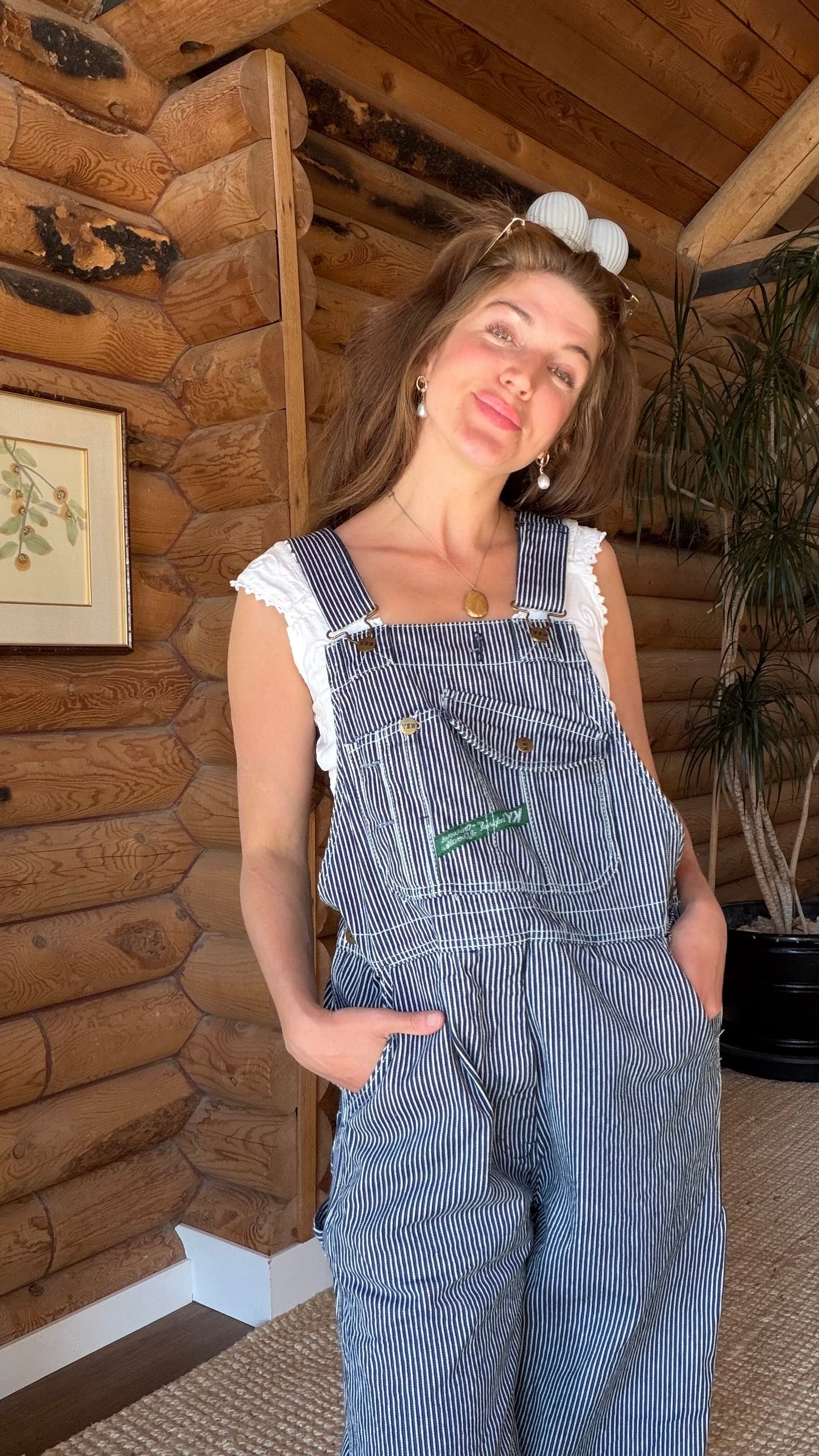 Iconic Hickory Stripe Key Imperial Overalls