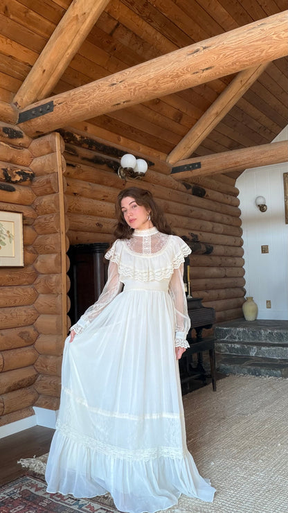 1970s Gunne Sax Bridal Gown