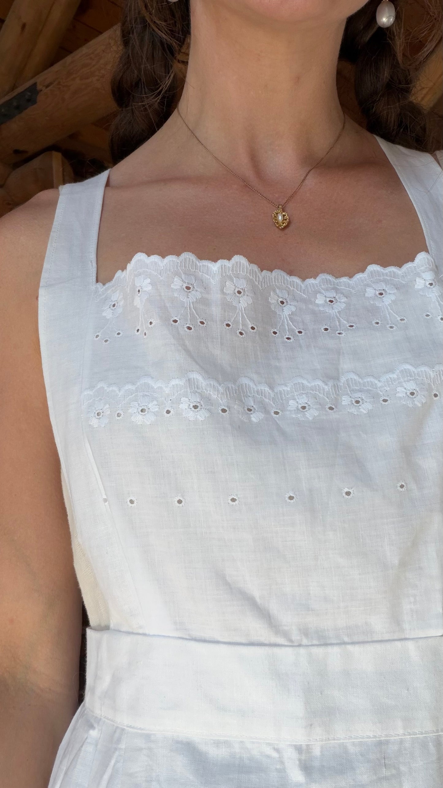 Rare Antique Edwardian Cotton Apron