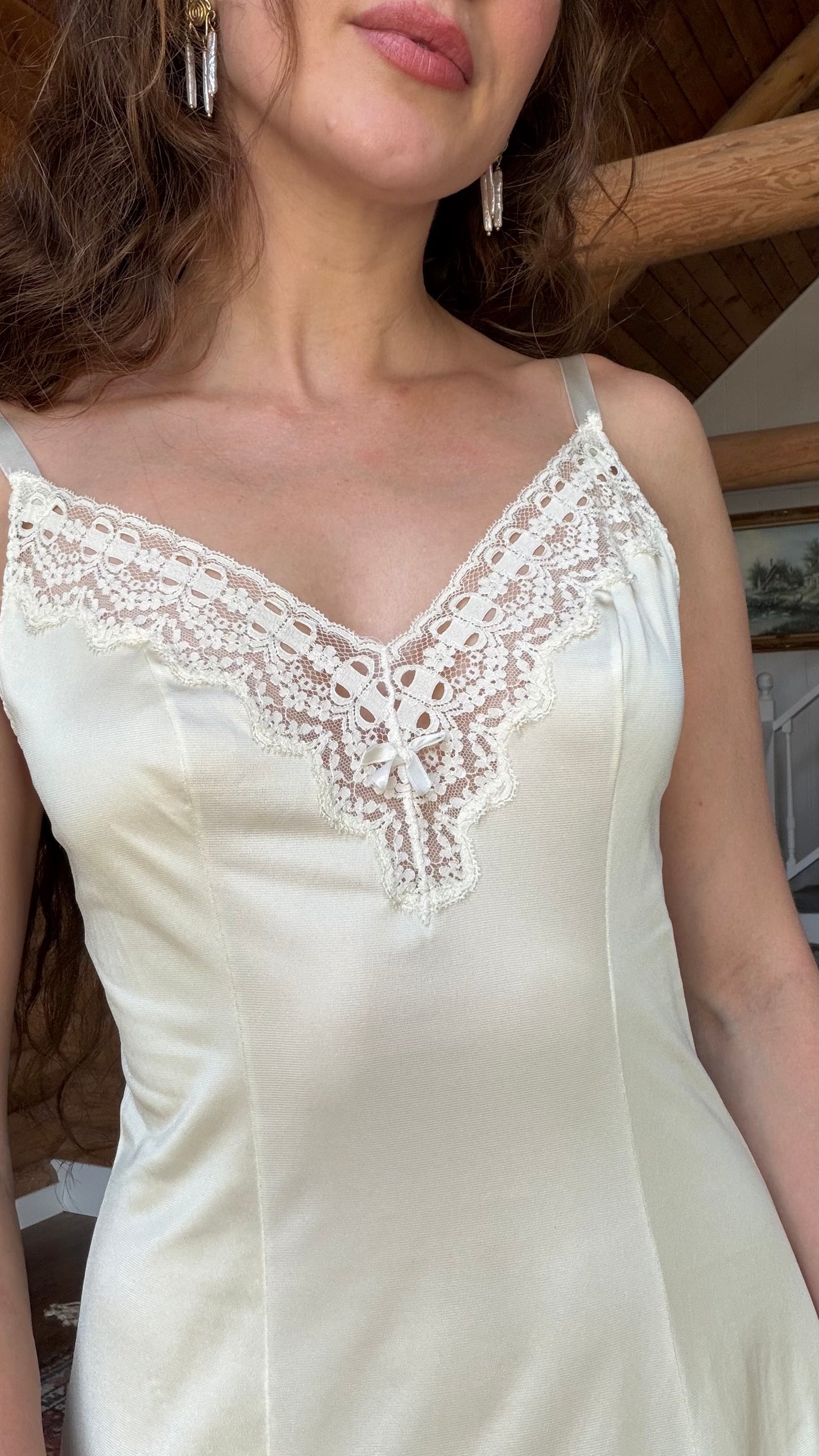 Buttercream Olga Lace Slip Dress