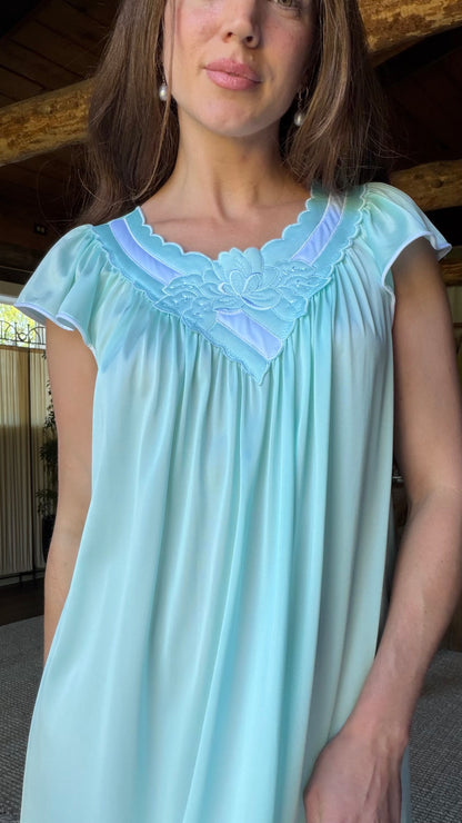 Aqua Mist Heirloom Nightgown
