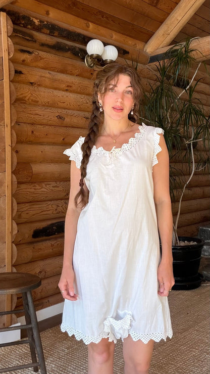 Antique Edwardian Cotton Step-In