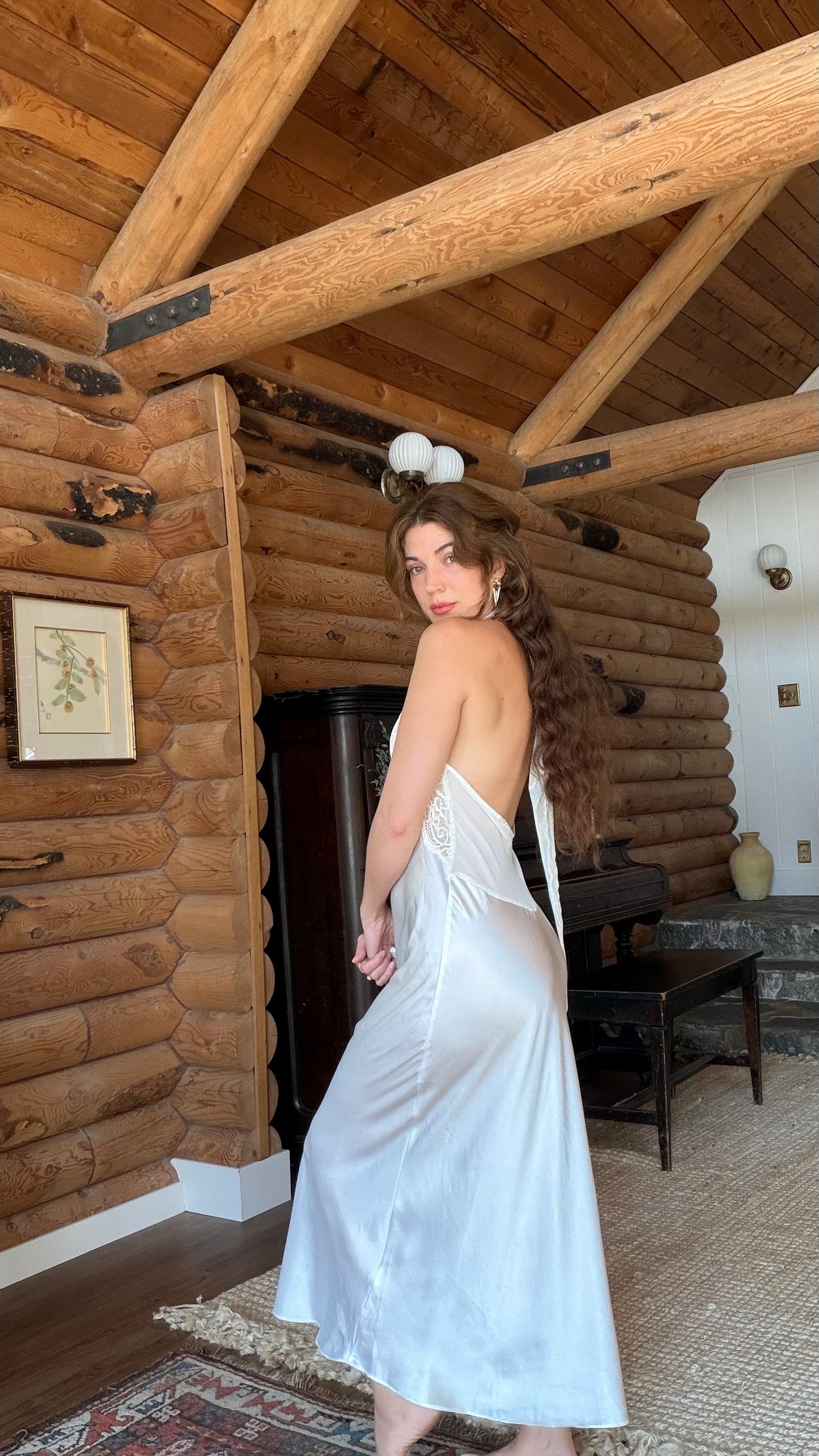 Pearl Halter Slip Dress