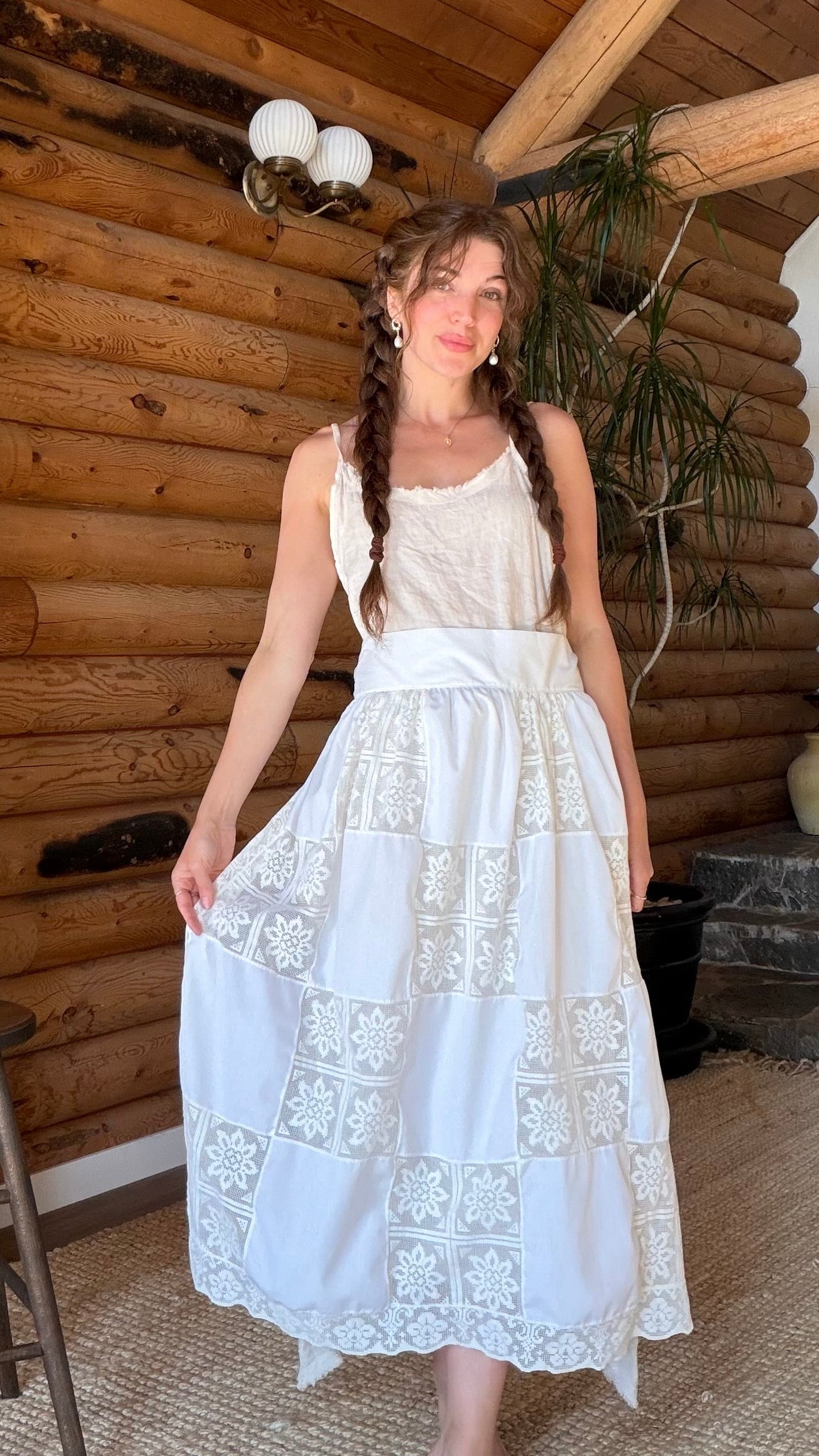 Heirloom Filet Lace Apron