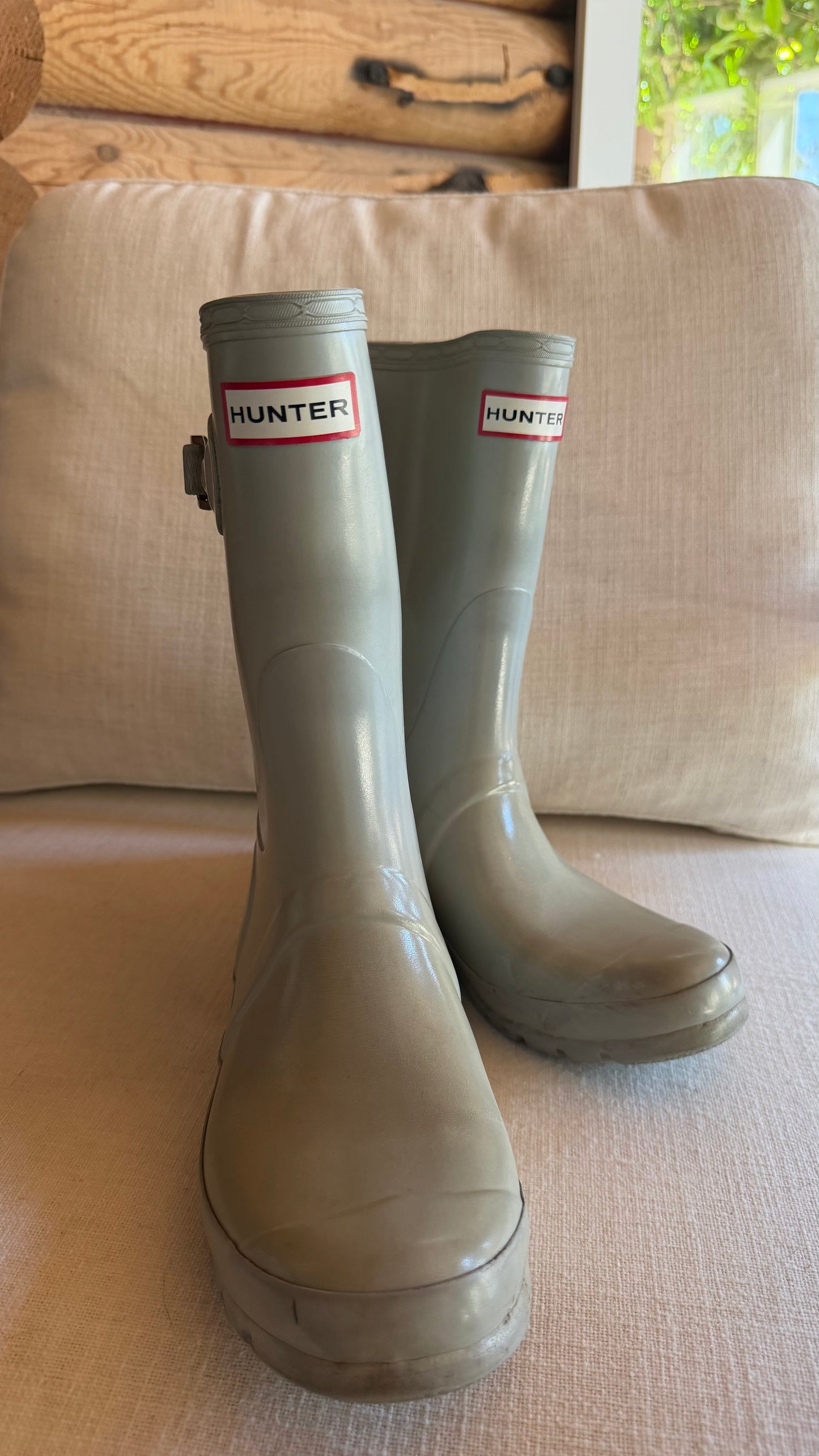 Soft Sage Gray Hunter Rain Boots | 8