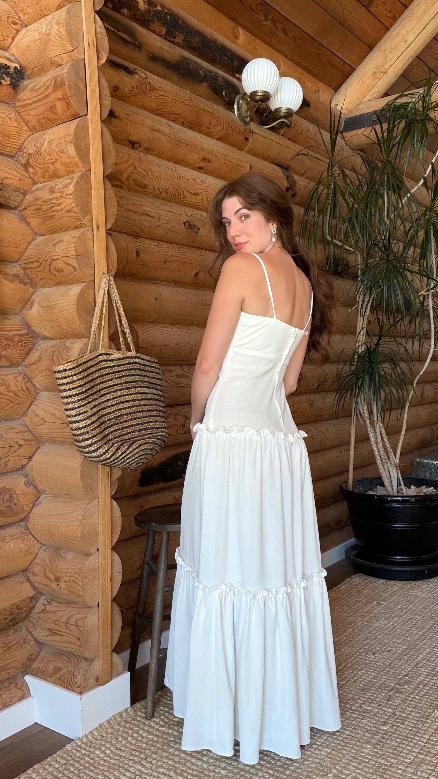 Cream Ruffle Prairie Dress
