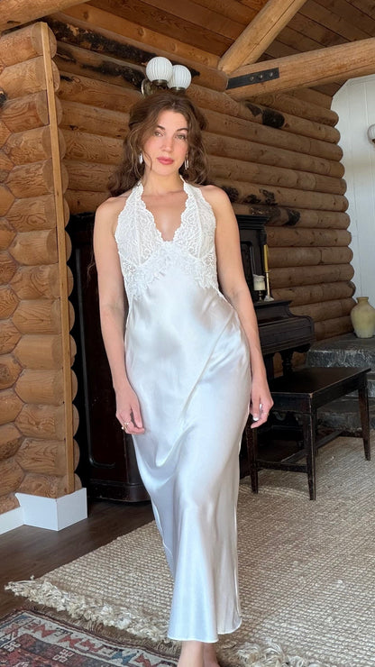 Pearl Halter Slip Dress