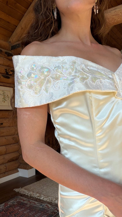 90s JM Gunne Sax Bridal Gown