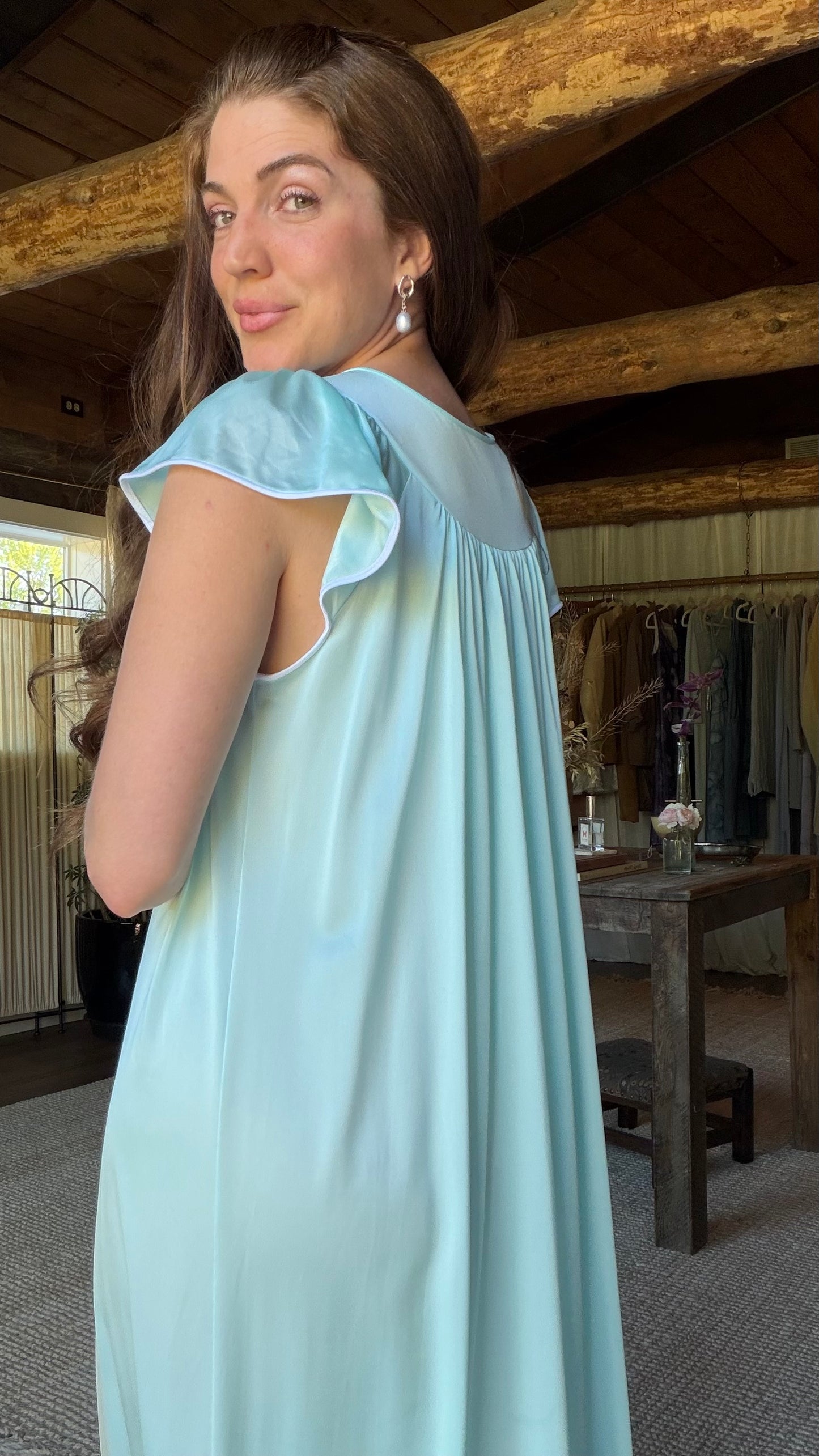 Aqua Mist Heirloom Nightgown