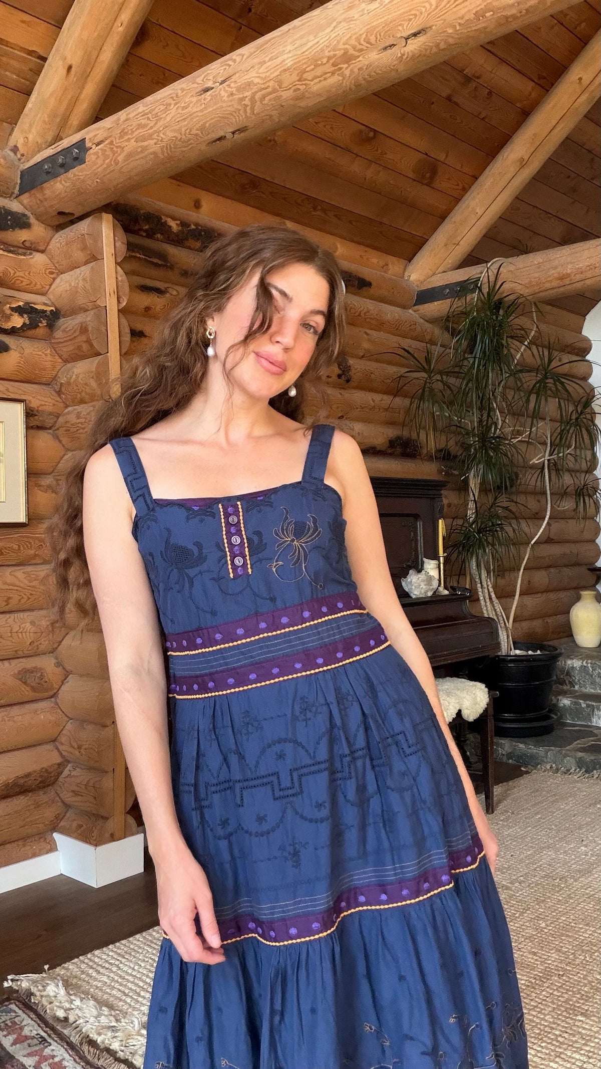 The Midnight Marigold Cotton Dress
