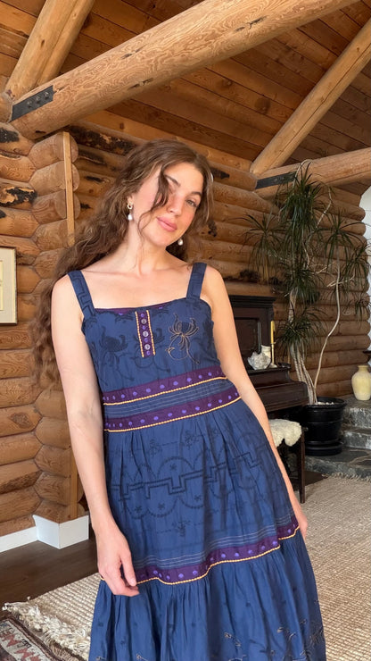 The Midnight Marigold Cotton Dress