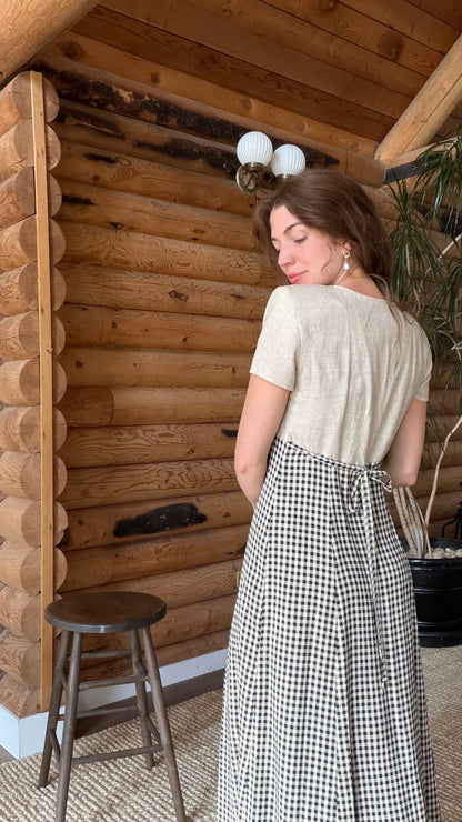 1990s Gingham Market Dress