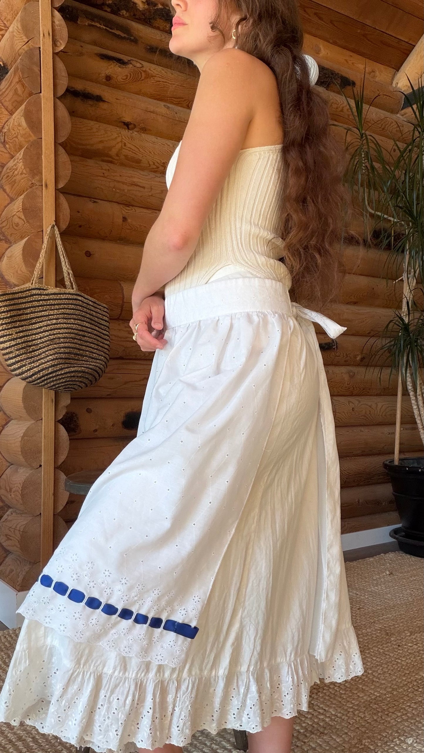 French Country Eyelet Apron