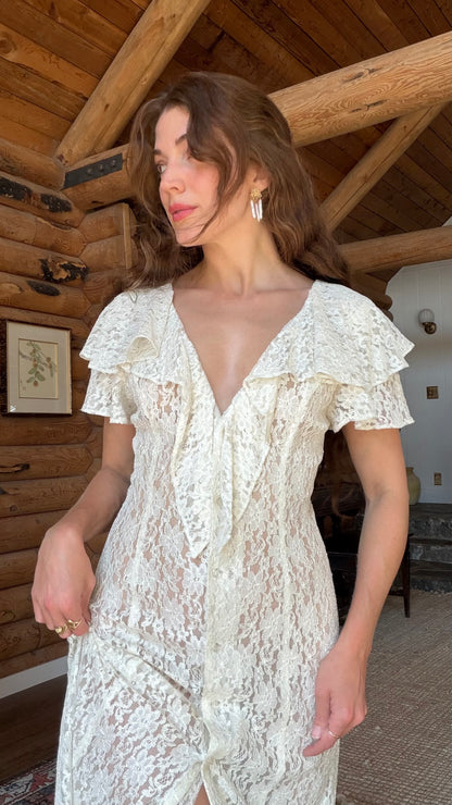 Romantic Lace Duster Dress