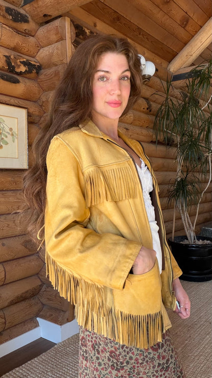 Golden Buckskin Fringe Jacket