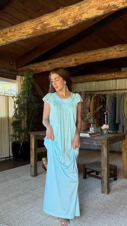 Aqua Mist Heirloom Nightgown
