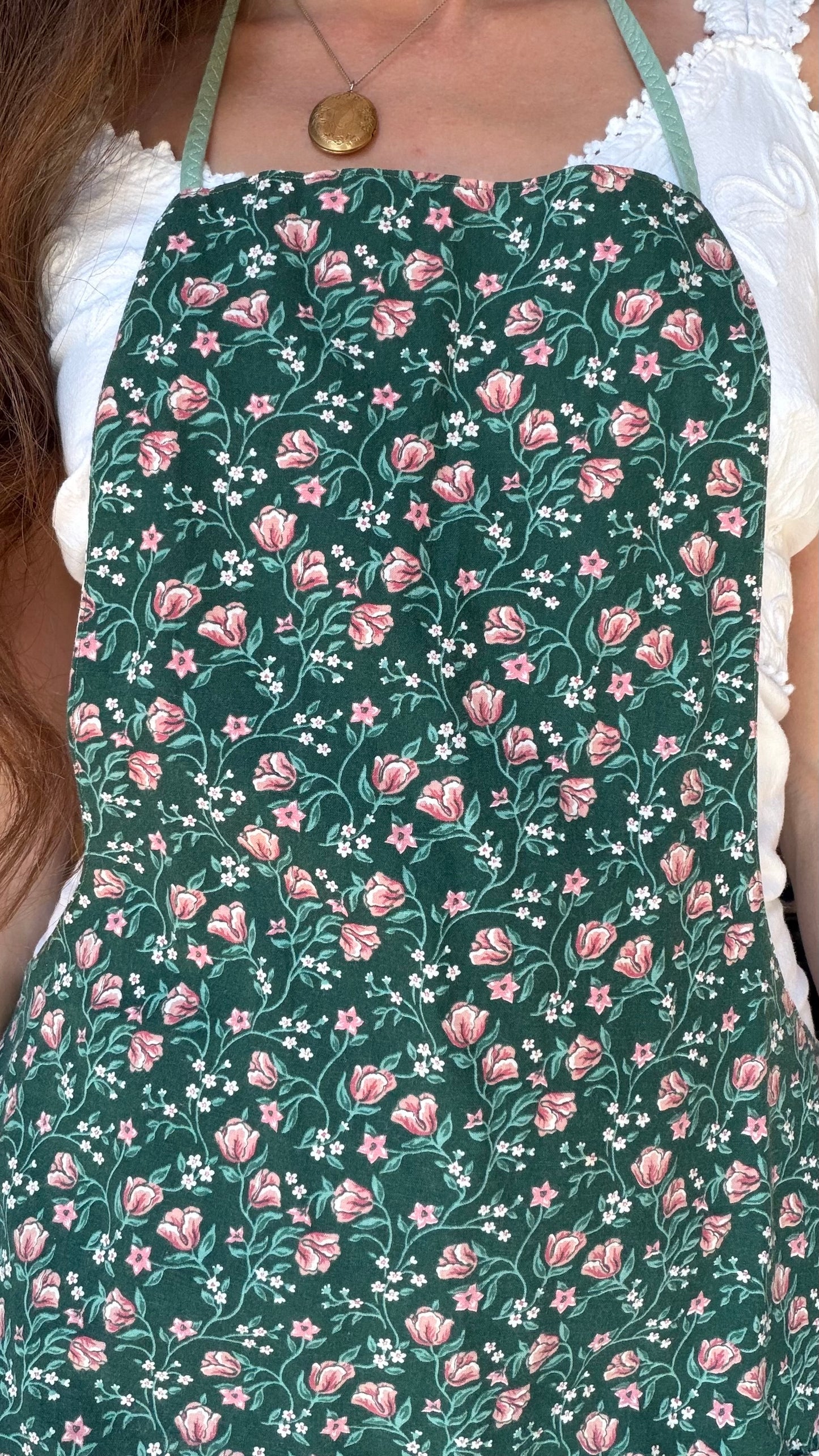 Reversible Handmade Cottage Floral Apron
