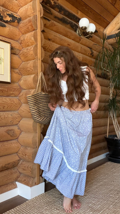 Blue Calico Countryside Skirt