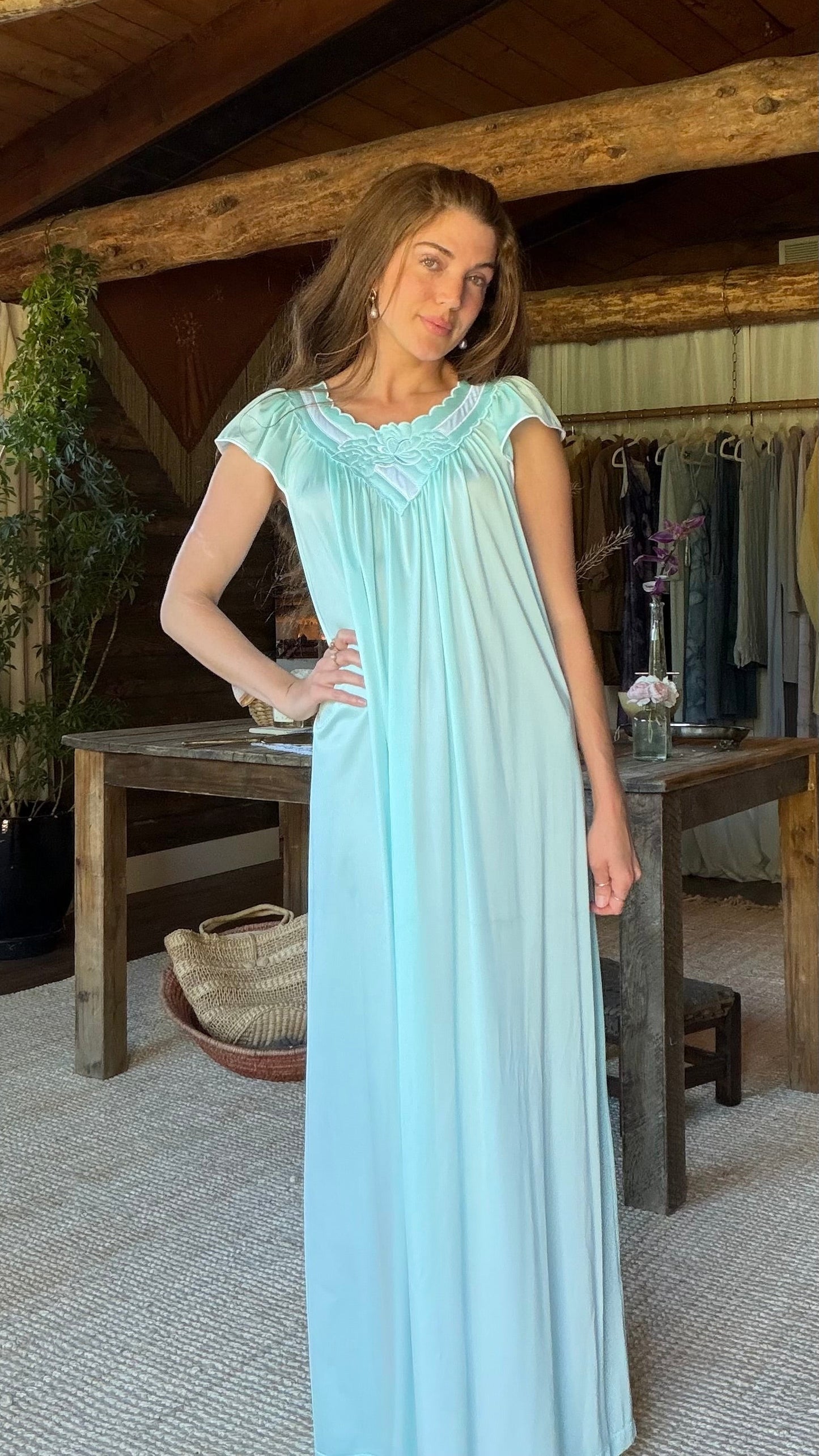 Aqua Mist Heirloom Nightgown