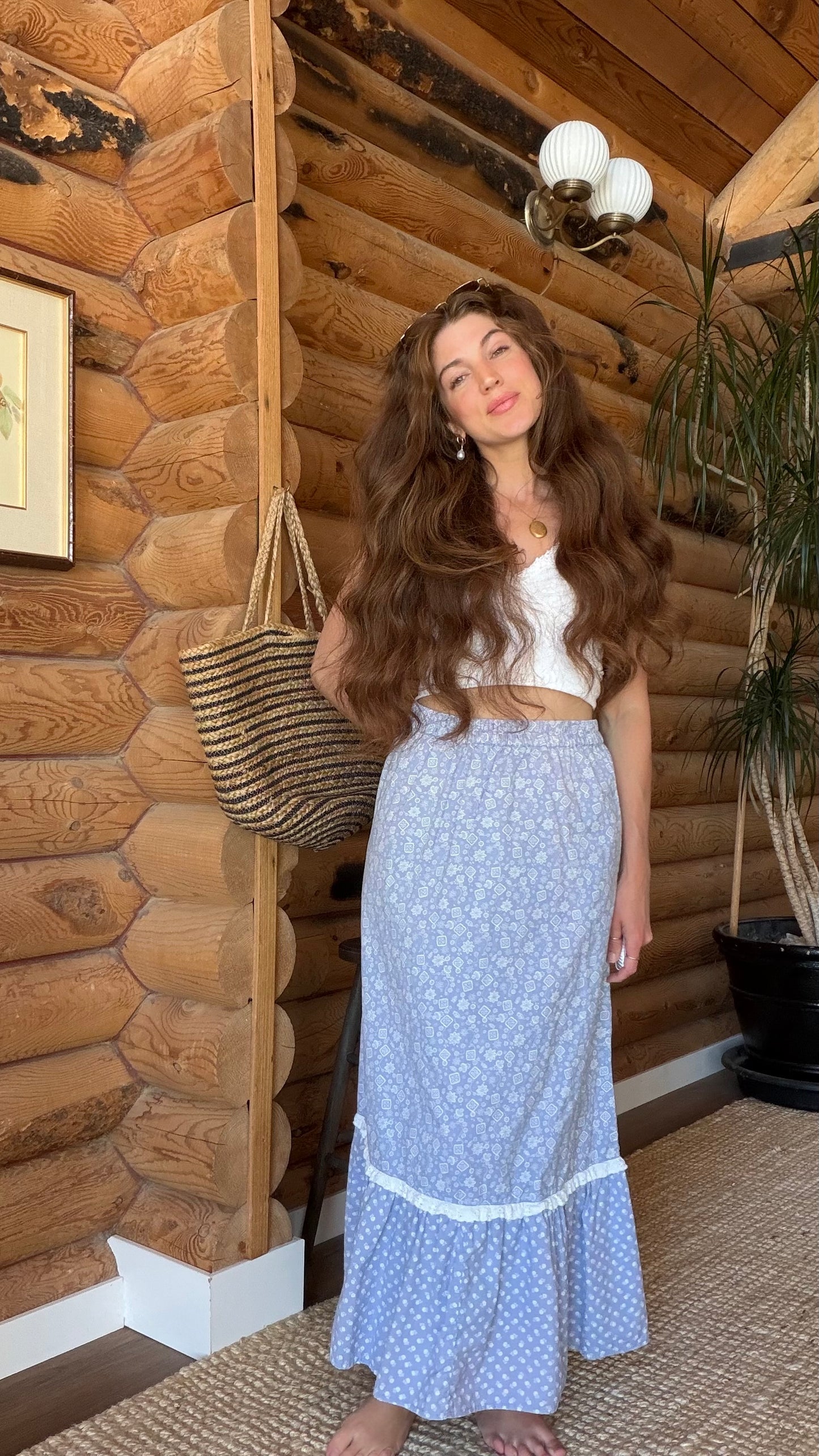 Blue Calico Countryside Skirt