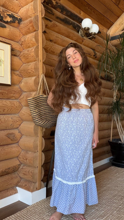 Blue Calico Countryside Skirt