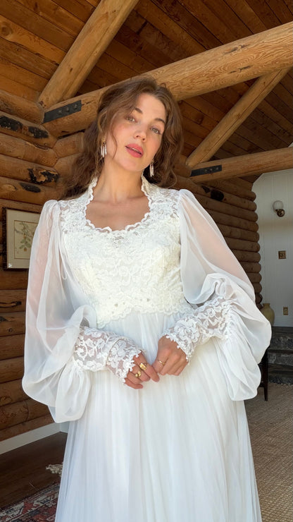 Rare 1970s Alfred Angelo Wedding Gown