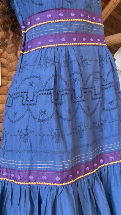 The Midnight Marigold Cotton Dress