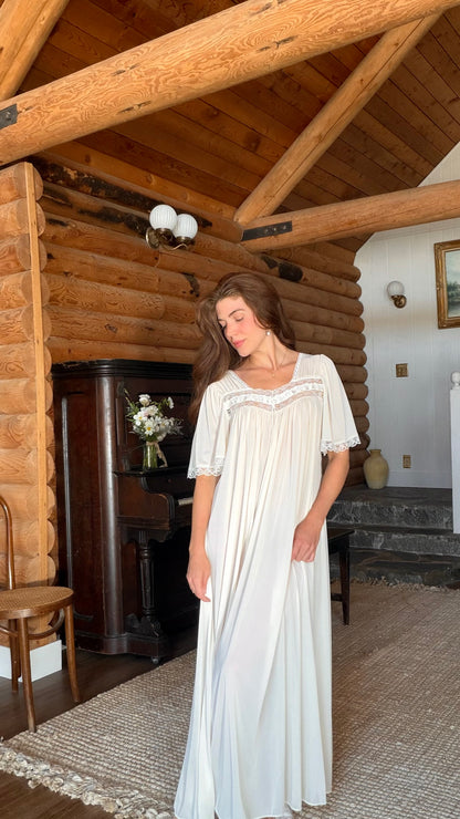 Ivory Lace Yoke Heirloom Gown