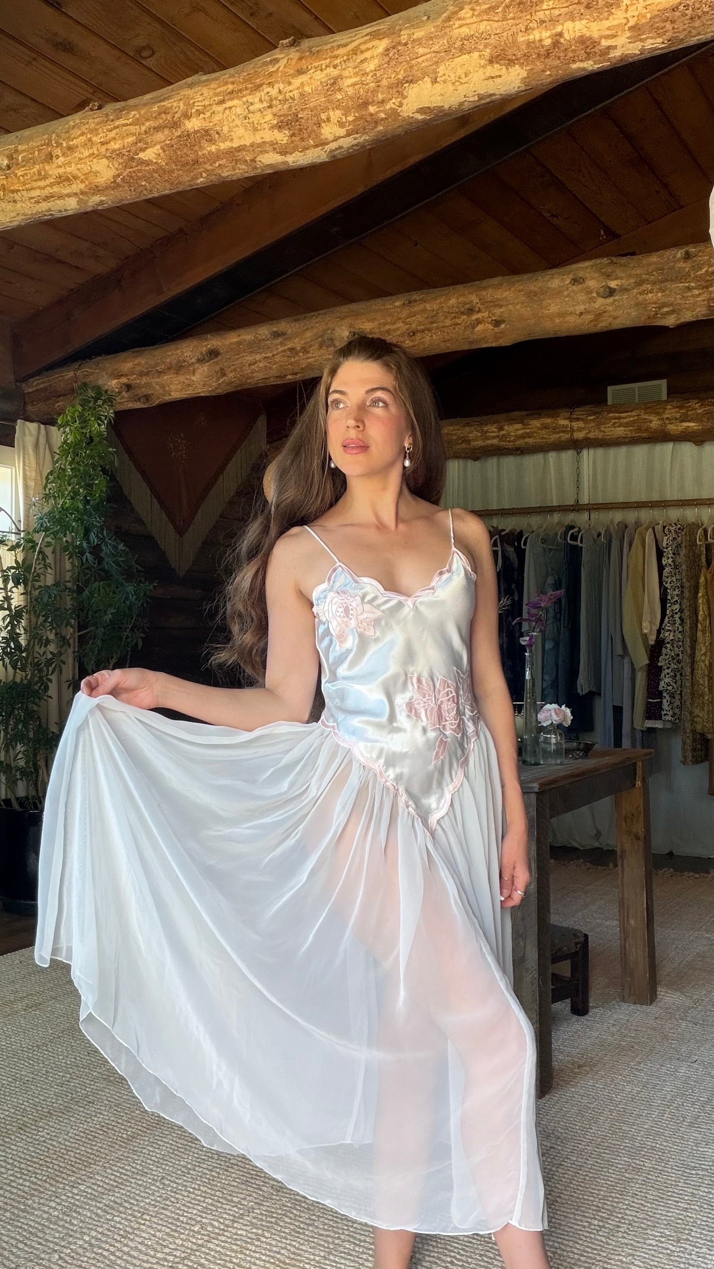 Victoria’s Secret Satin & Chiffon Nightgown