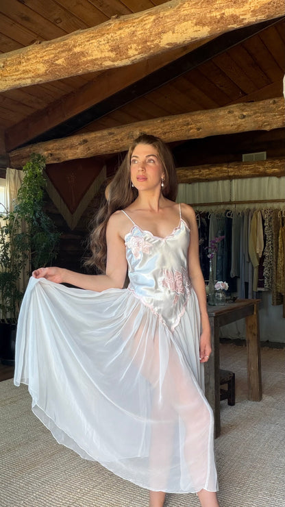 Victoria’s Secret Satin & Chiffon Nightgown