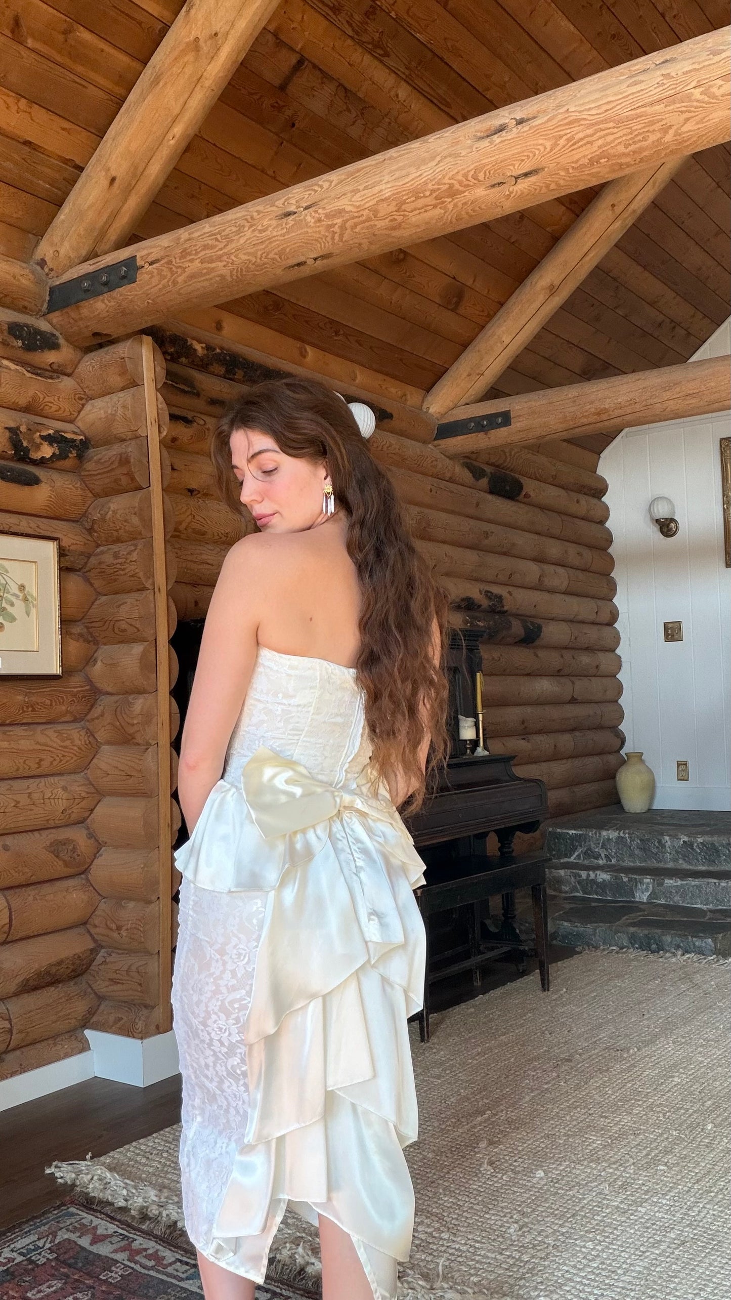 Gunne Sax Dropwaist Peplum Dress