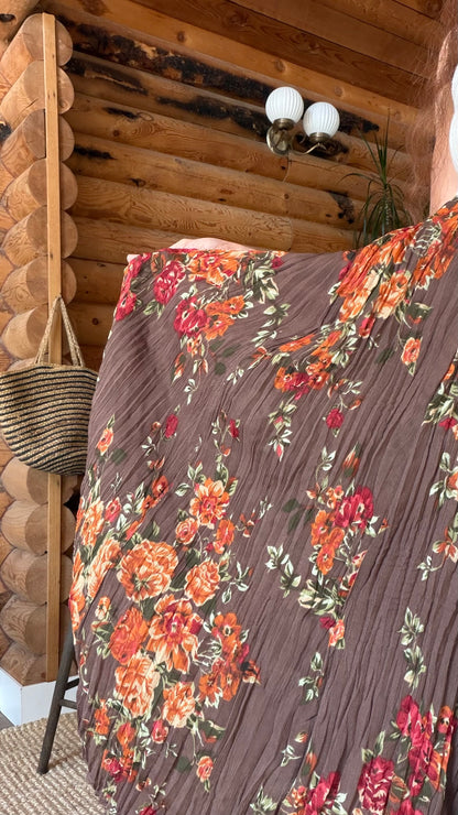 Chocolate Cottage Garden Maxi Skirt