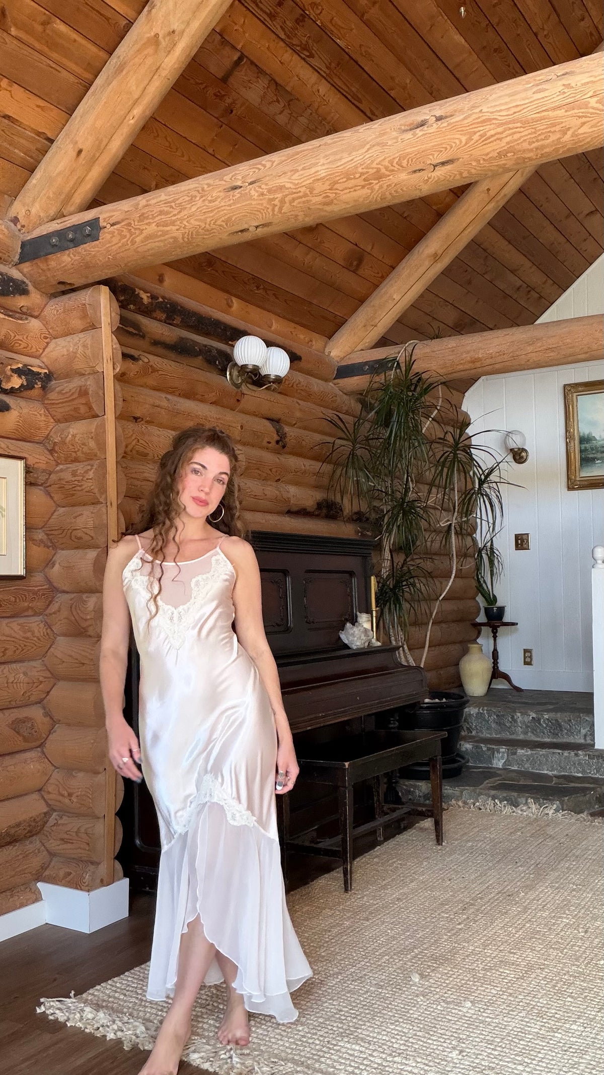 Rosewater Veil Slip Dress