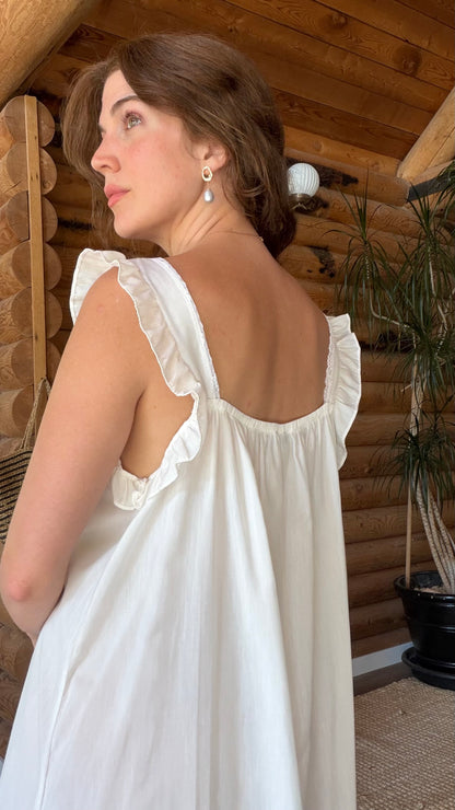 1970s Deadstock Lattice Garden Dress