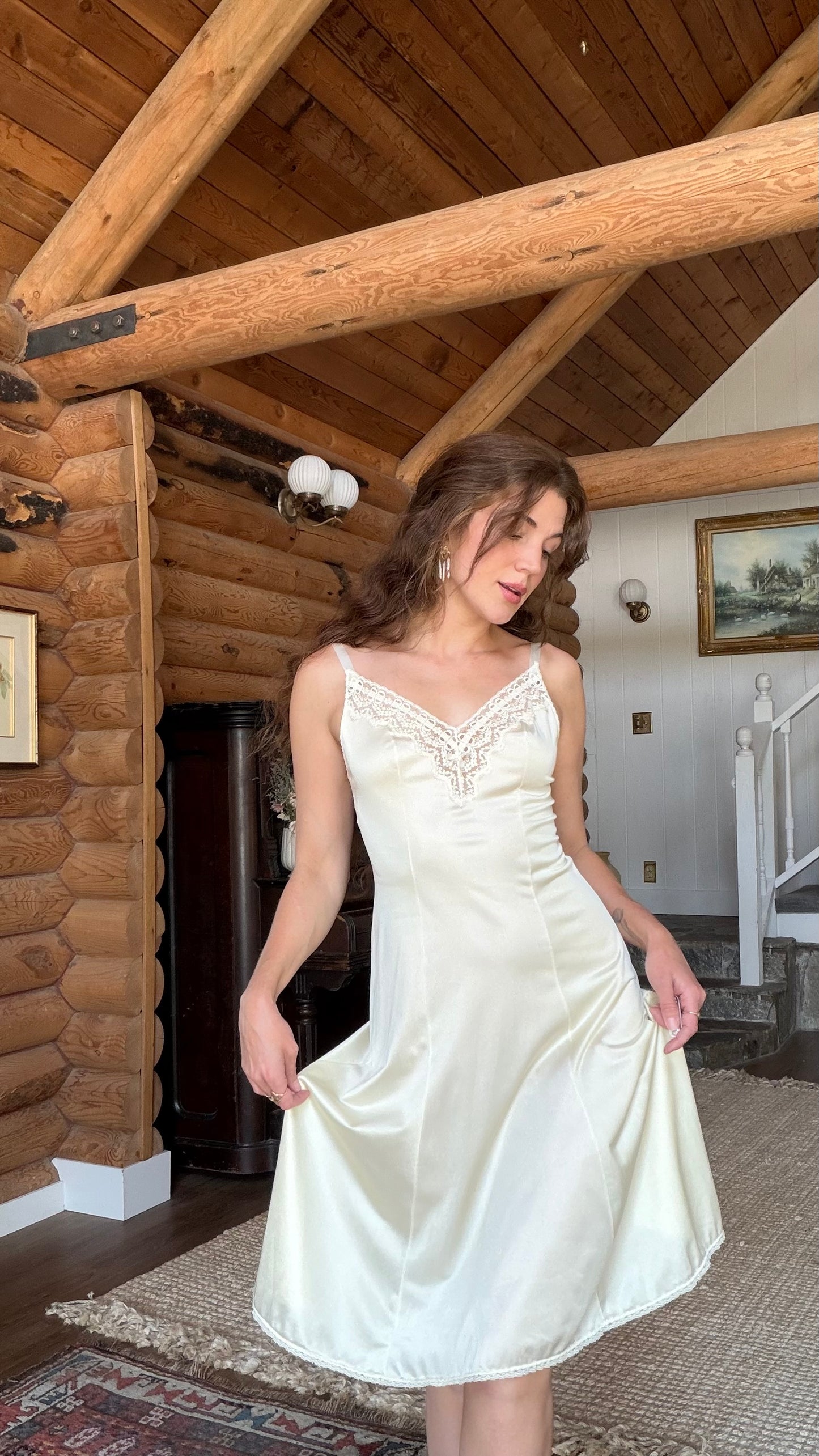 Buttercream Olga Lace Slip Dress
