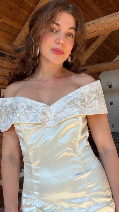 90s JM Gunne Sax Bridal Gown