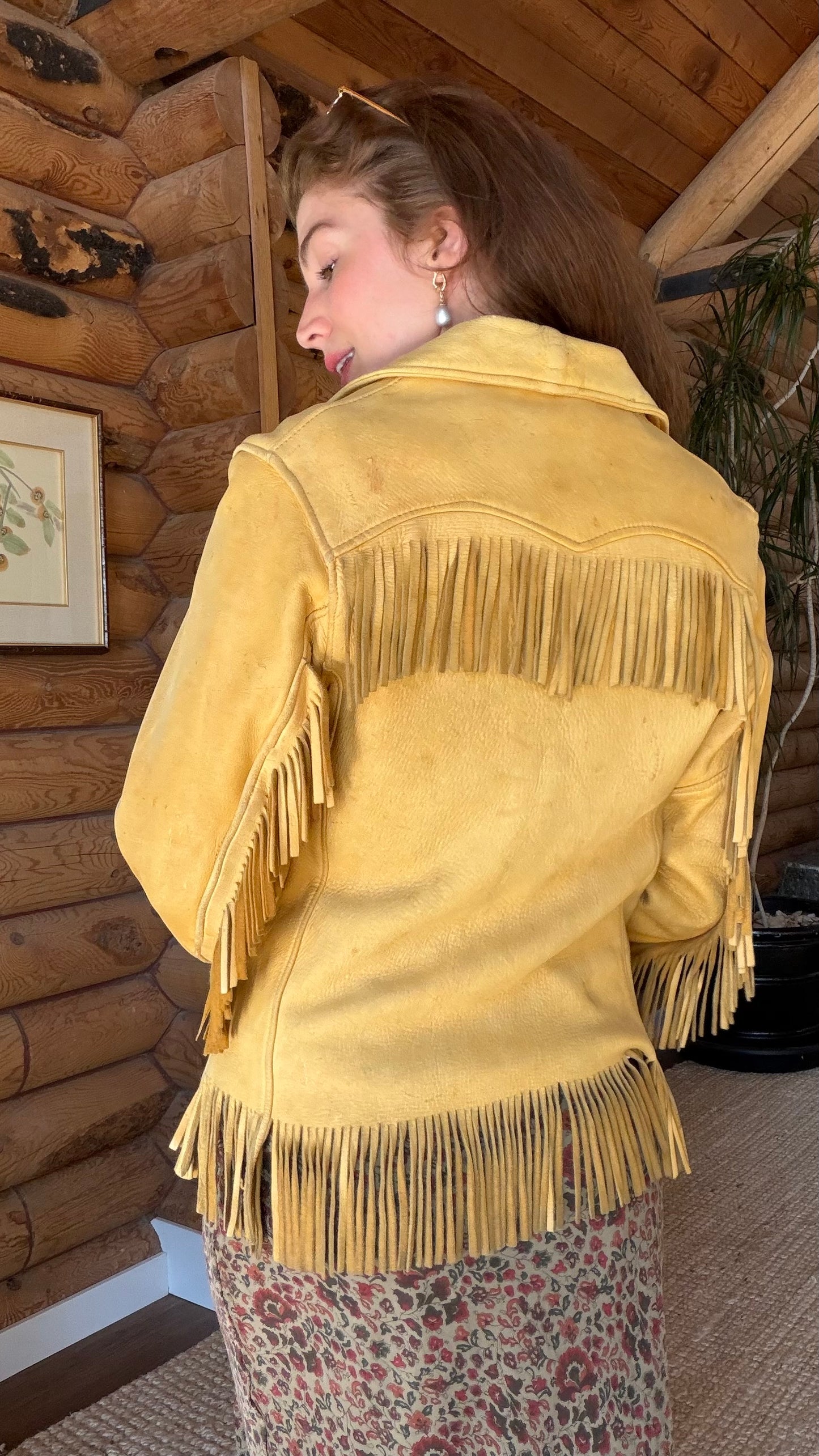 Golden Buckskin Fringe Jacket