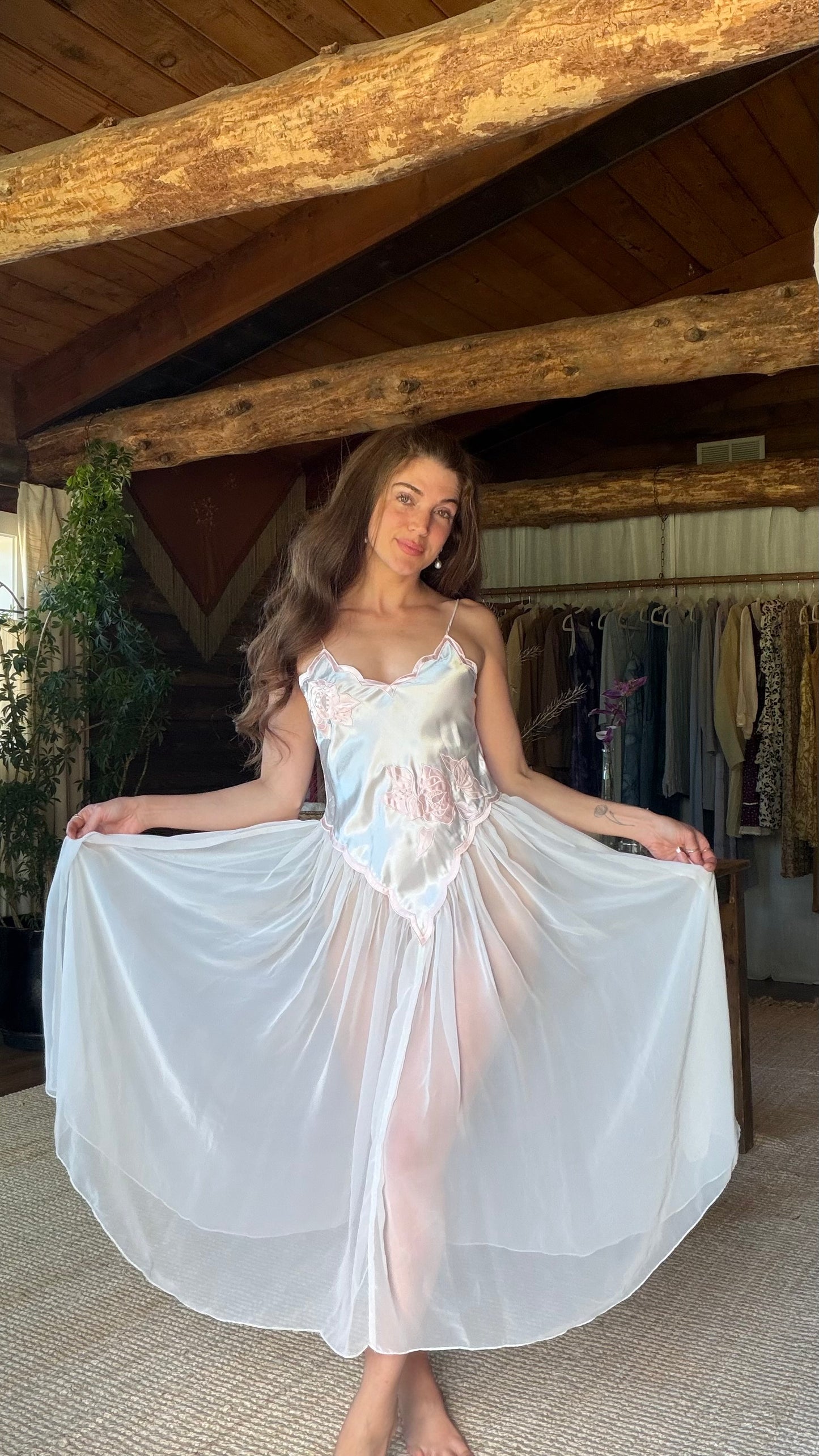 Victoria’s Secret Satin & Chiffon Nightgown