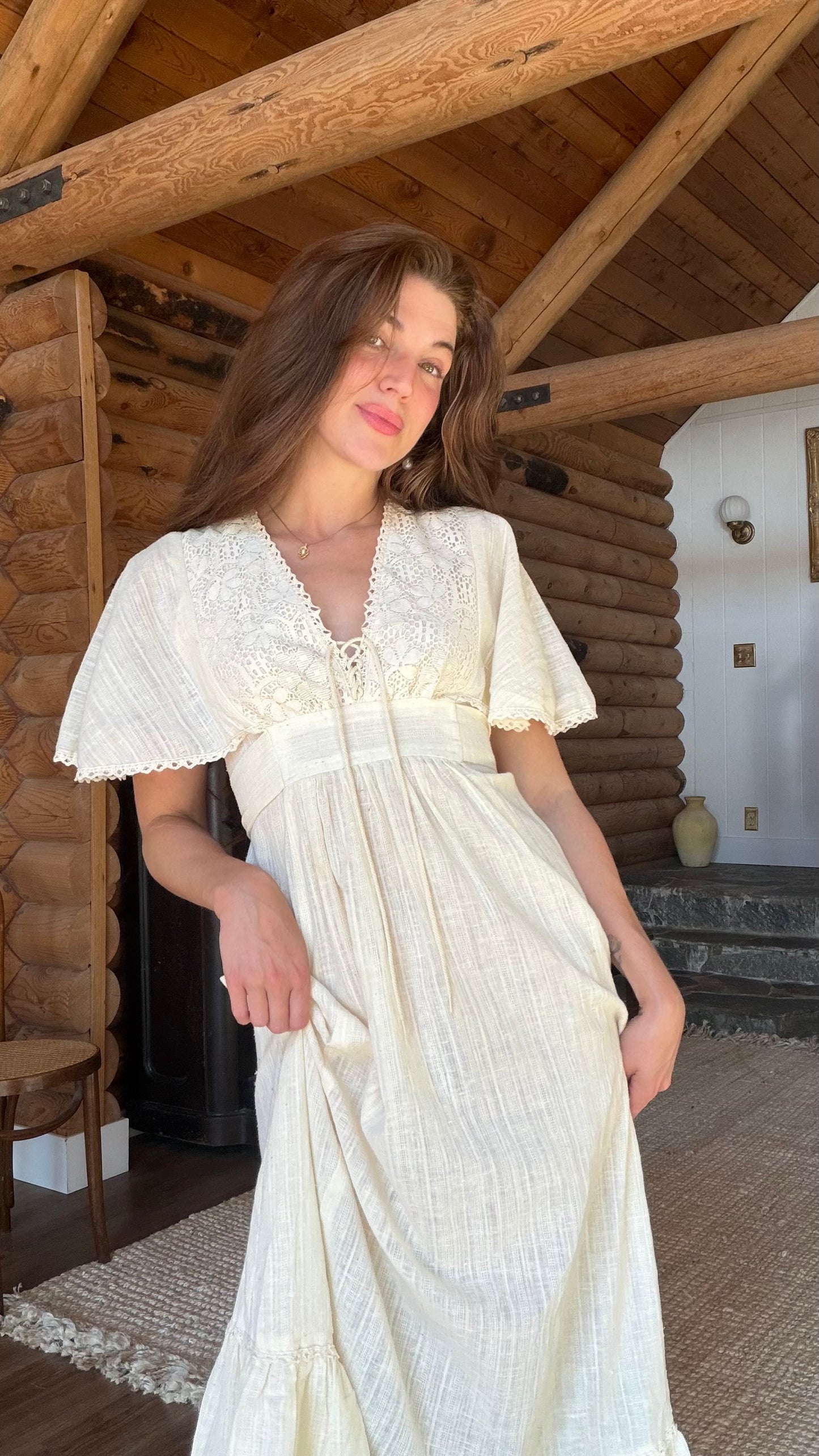 1970s Romantic Prairie Dress