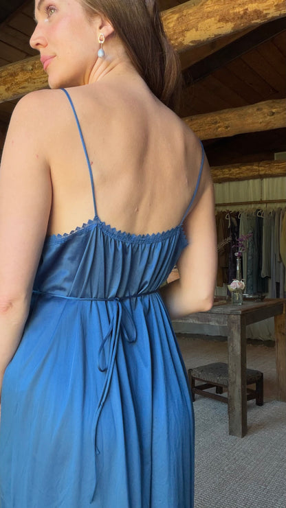 Marine Blue Lace Nightgown