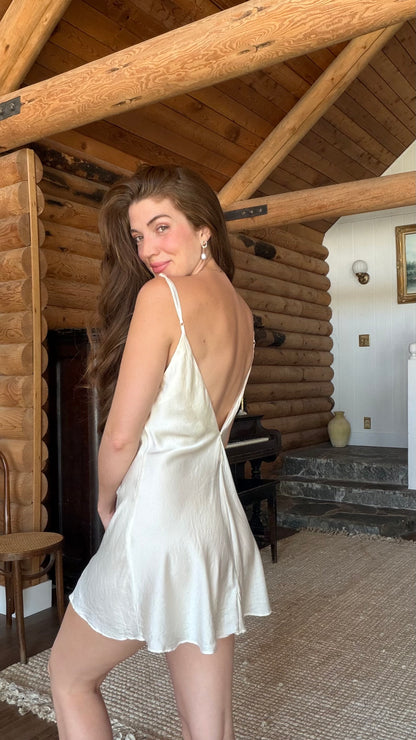 Gold Label Silk Heart Slip Dress