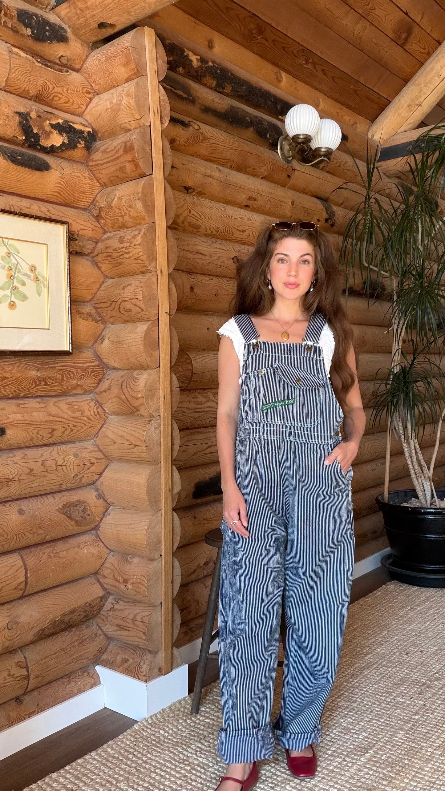 Iconic Hickory Stripe Key Imperial Overalls