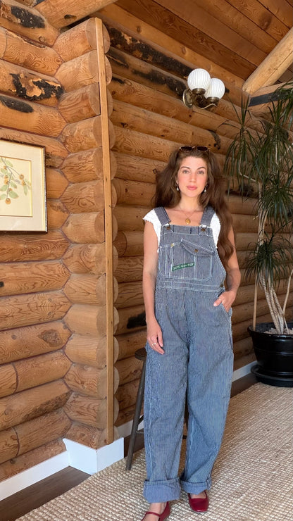 Iconic Hickory Stripe Key Imperial Overalls